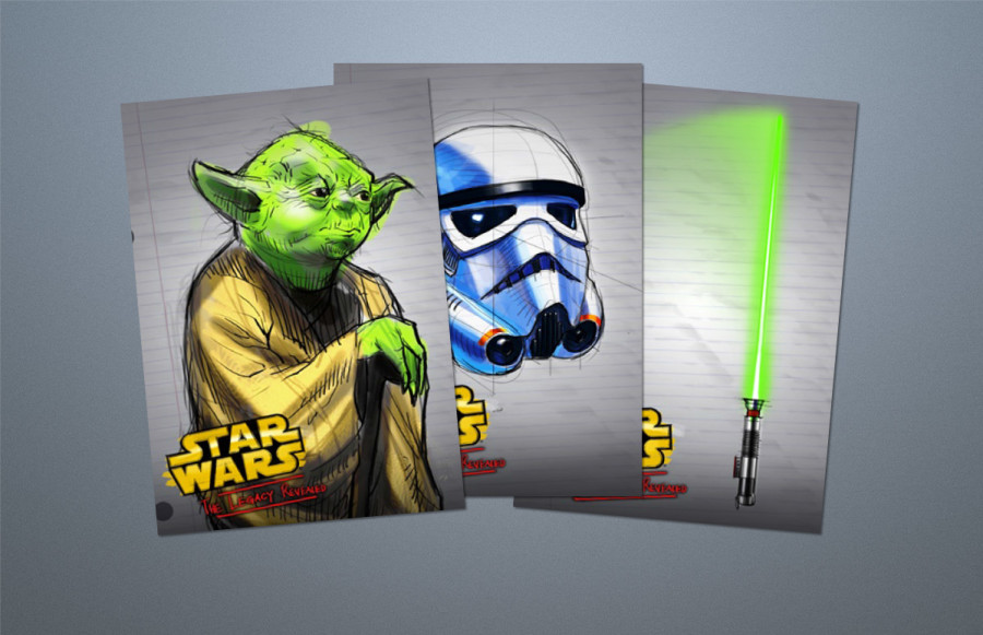 Starwars Lenticular Card Sets: 26,000 card sets, 2.5" x 3.5". Printed 4 color process lenticular 1 side over 4 color process 2nd side on 14 pt. stock. Trim, collate into sets of 4, overwrap in sets. Bulk pack in cartons. LA delivery.